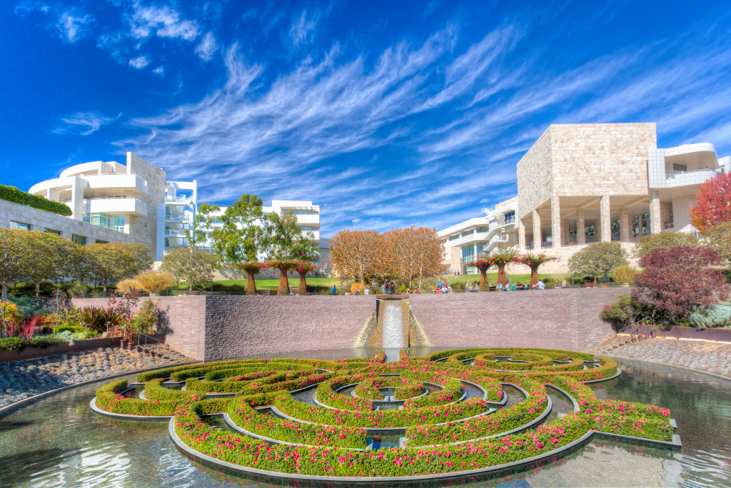 Central Garden at the Getty Center, LA jigsaw puzzle in Waterfalls puzzles on TheJigsawPuzzles.com