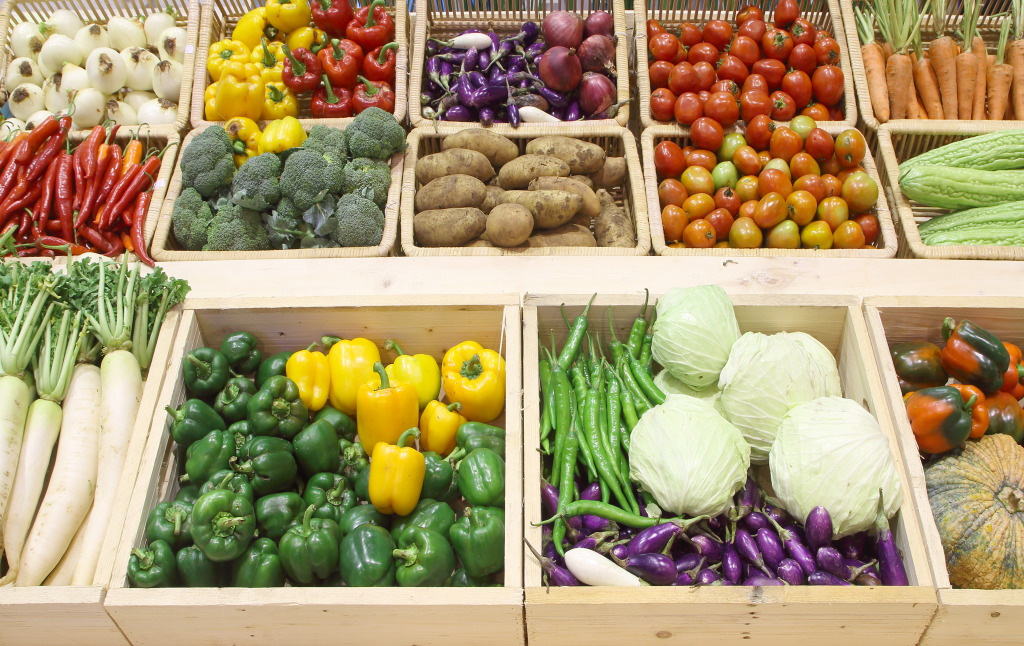 Fresh Vegetables at the Market jigsaw puzzle in Fruits & Veggies puzzles on TheJigsawPuzzles.com