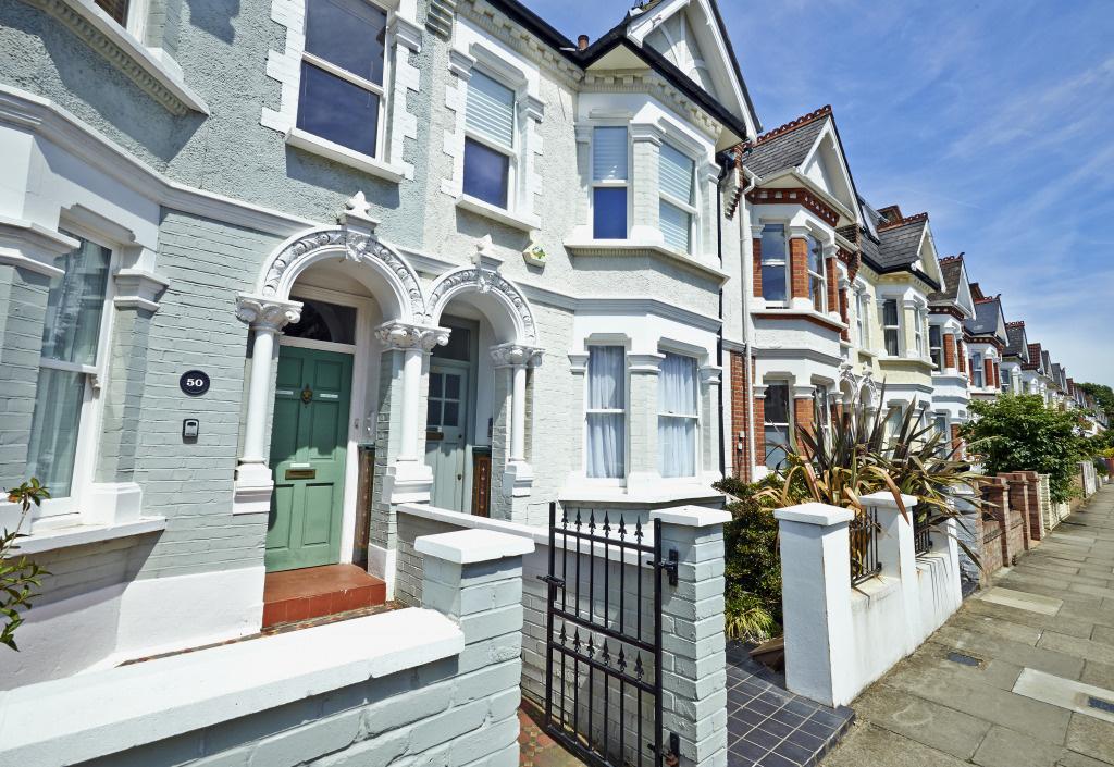 Edwardian Terraced Houses in London jigsaw puzzle in Street View puzzles on TheJigsawPuzzles.com