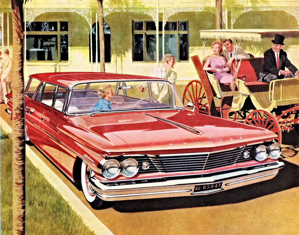 1960 Pontiac Catalina Safari jigsaw puzzle in Cars & Bikes puzzles on TheJigsawPuzzles.com