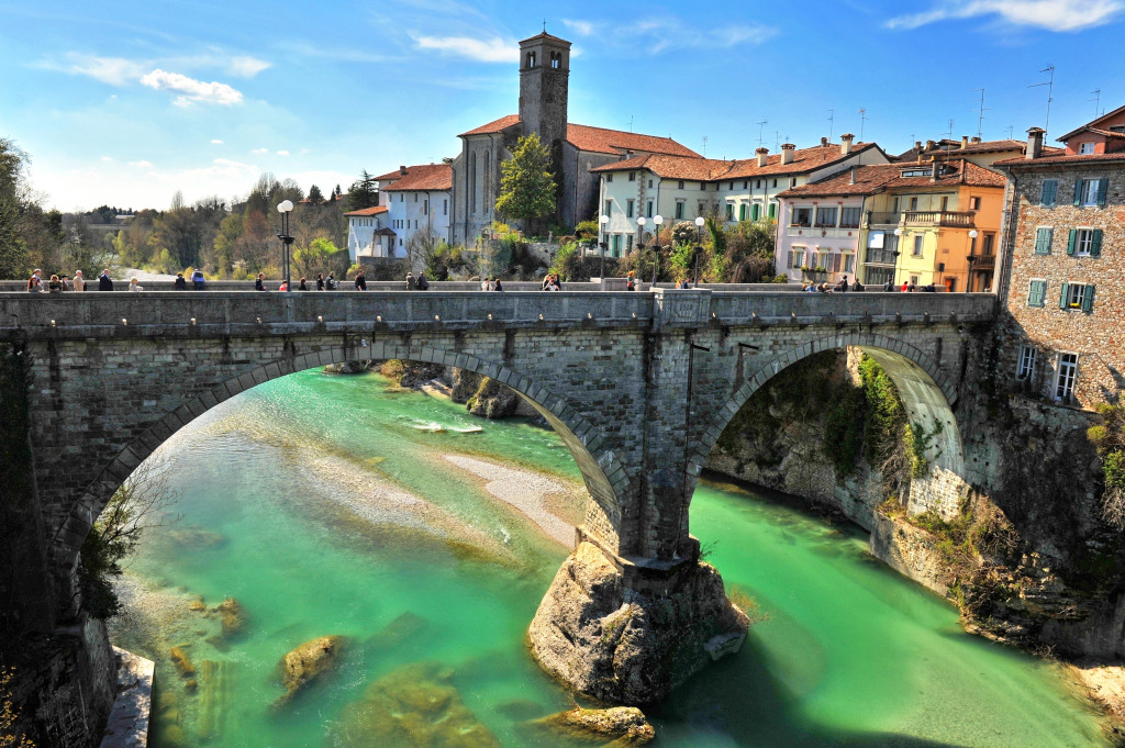 Devil Bridge in Cividale, Italy jigsaw puzzle in Bridges puzzles on TheJigsawPuzzles.com