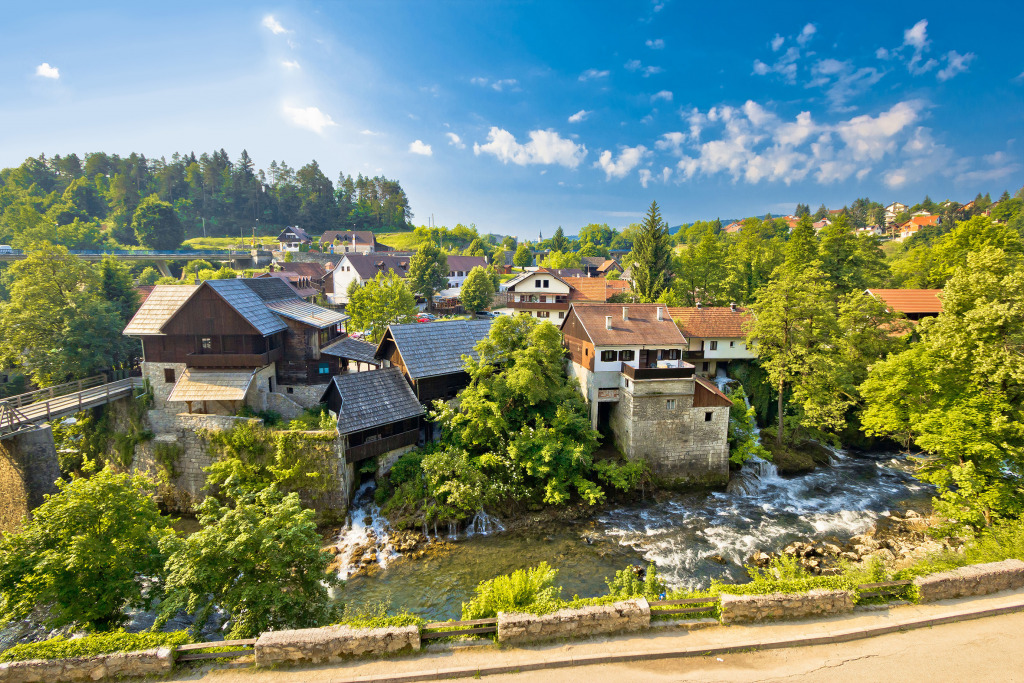 Waterfalls on Korana River, Croatia jigsaw puzzle in Waterfalls puzzles on TheJigsawPuzzles.com