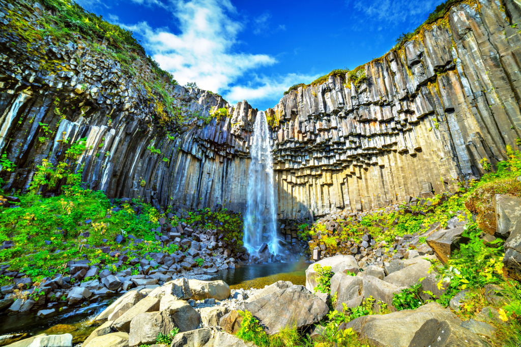 Skaftafell National Park, Iceland jigsaw puzzle in Waterfalls puzzles on TheJigsawPuzzles.com