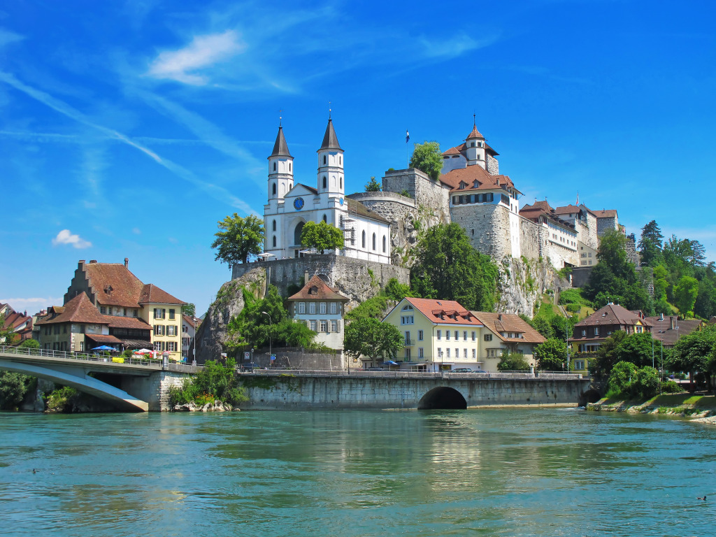 Aarburg Castle, Switzerland jigsaw puzzle in Castles puzzles on TheJigsawPuzzles.com