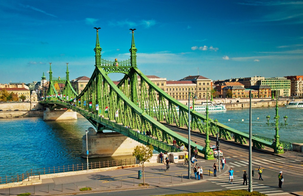 Liberty Bridge, Budapest, Hungary jigsaw puzzle in Bridges puzzles on TheJigsawPuzzles.com