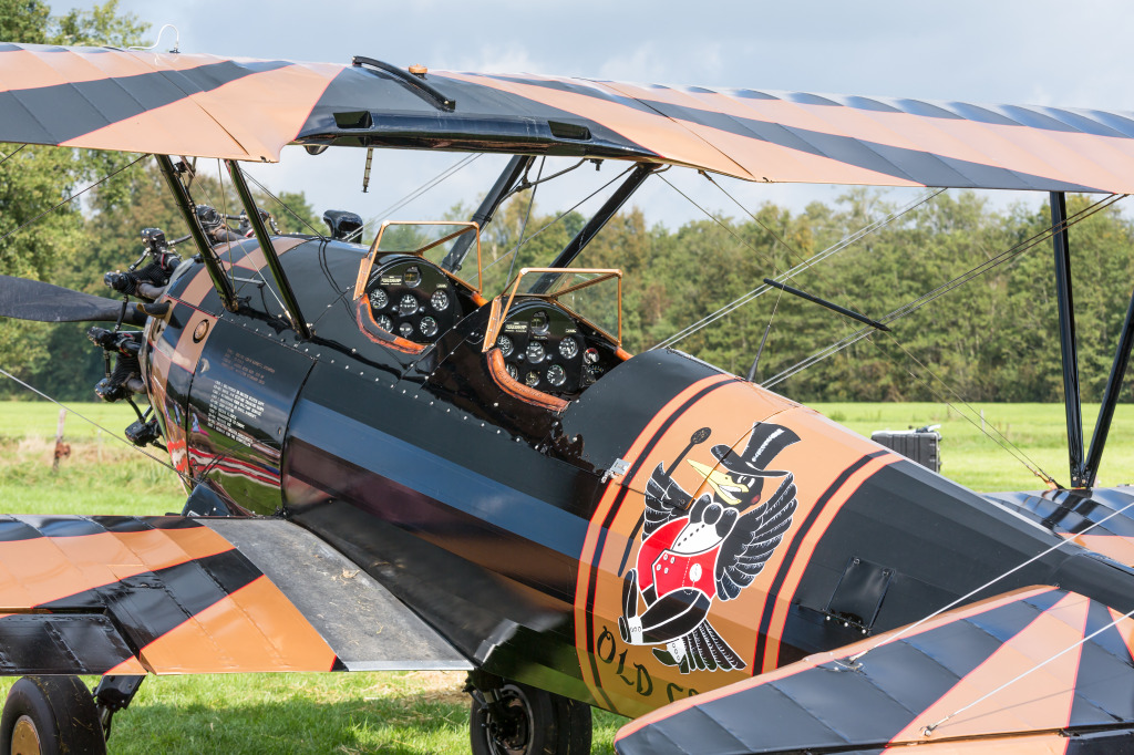 Antique Biplane in the Netherlands jigsaw puzzle in Aviation puzzles on TheJigsawPuzzles.com