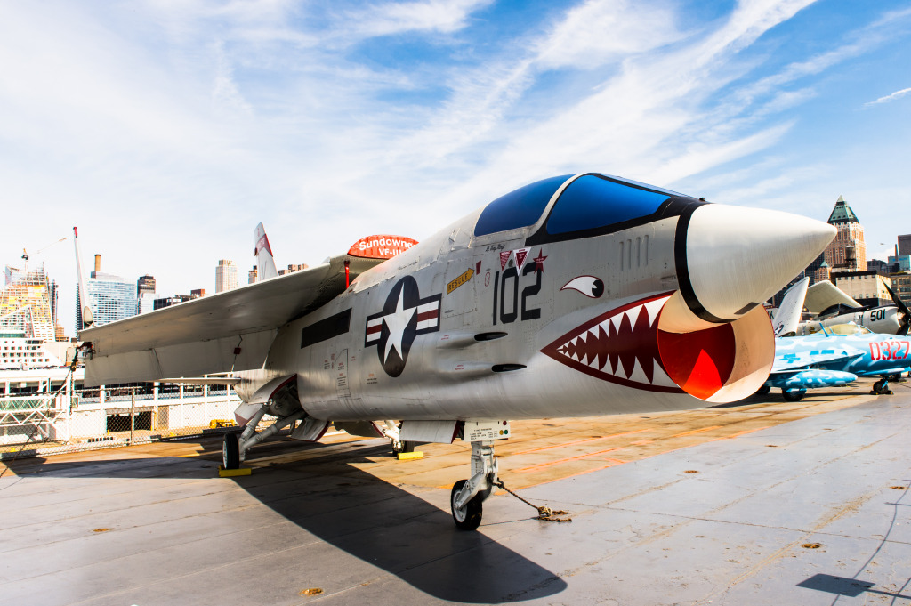 Military Aircraft on Display on the USS Intrepid jigsaw puzzle in Aviation puzzles on TheJigsawPuzzles.com