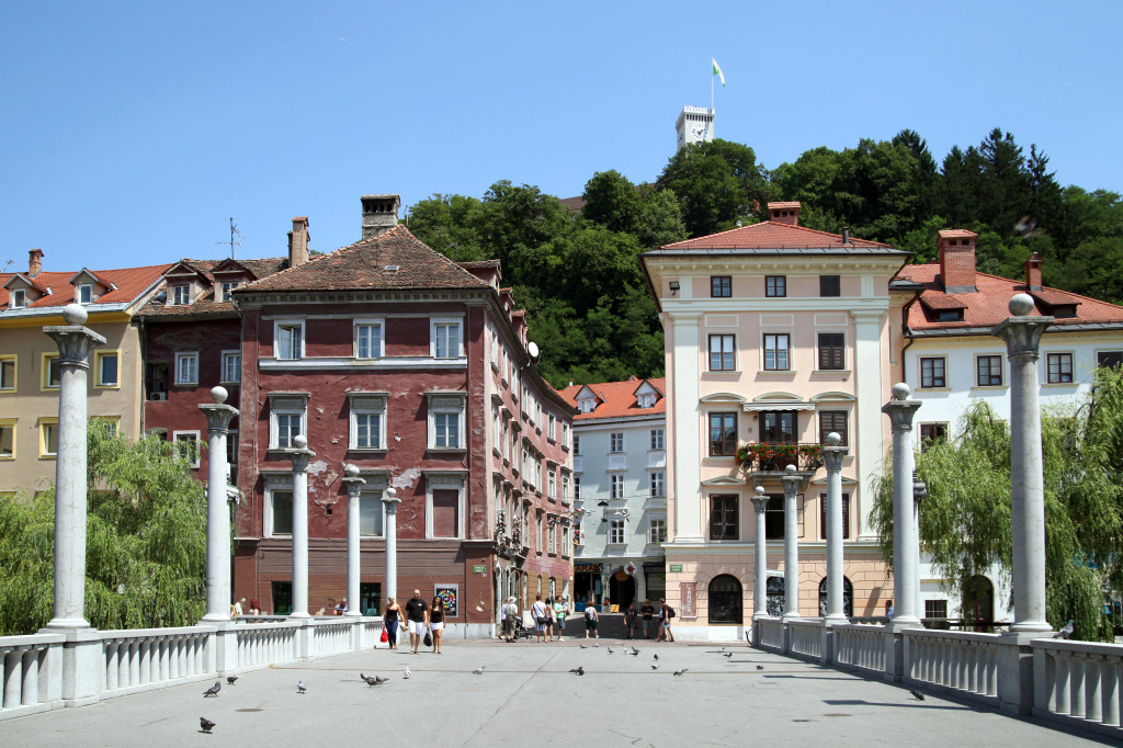 The Cobblers' Bridge, Ljubljana, Slovenia jigsaw puzzle in Bridges puzzles on TheJigsawPuzzles.com