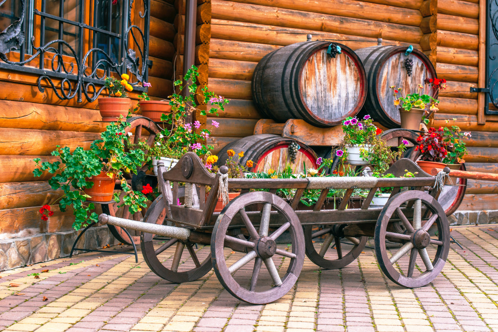 Wooden Cart jigsaw puzzle in Puzzle of the Day puzzles on TheJigsawPuzzles.com