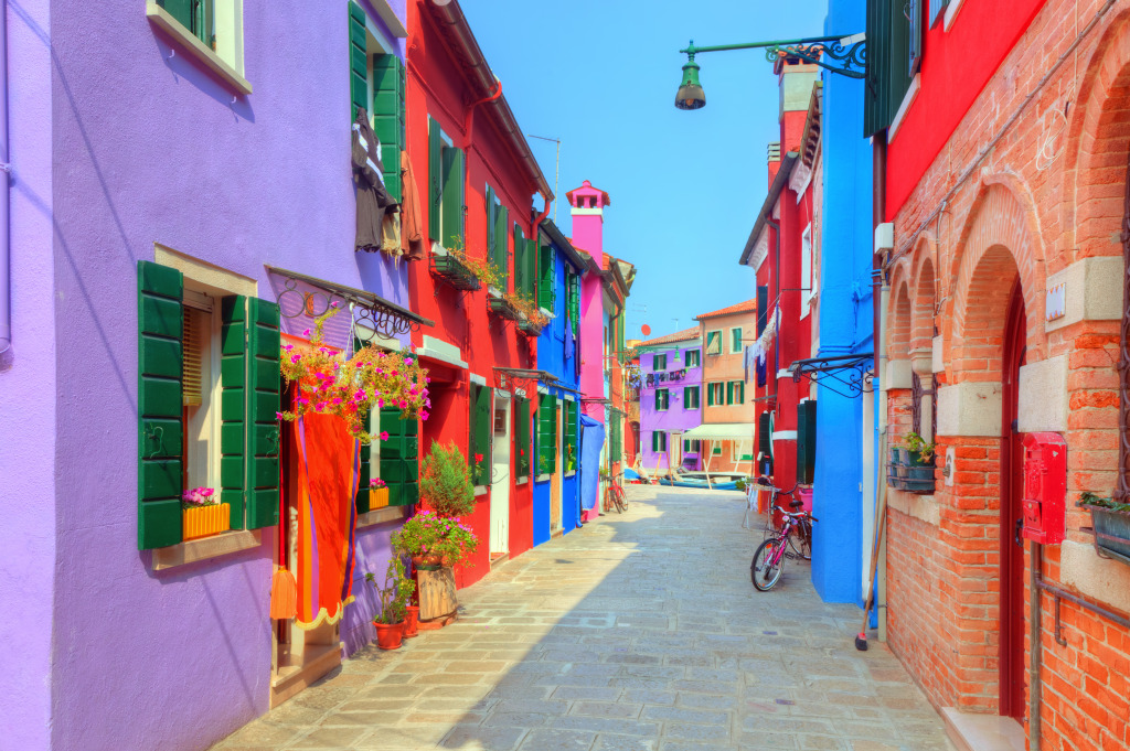 Burano Island near Venice, Italy jigsaw puzzle in Street View puzzles on TheJigsawPuzzles.com