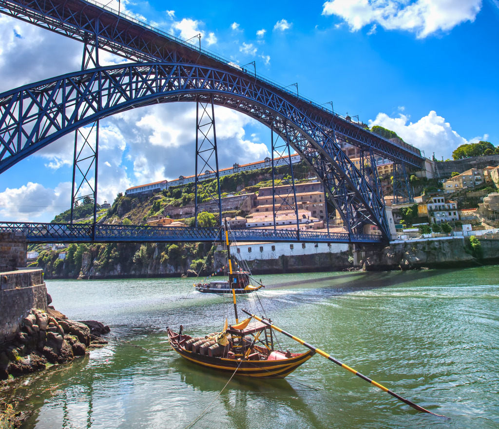 Dom Luiz Iron bridge, Porto, Portugal jigsaw puzzle in Bridges puzzles on TheJigsawPuzzles.com