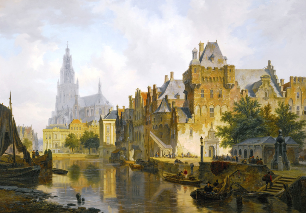 A Capriccio View of the Hofvijver jigsaw puzzle in Piece of Art puzzles on TheJigsawPuzzles.com