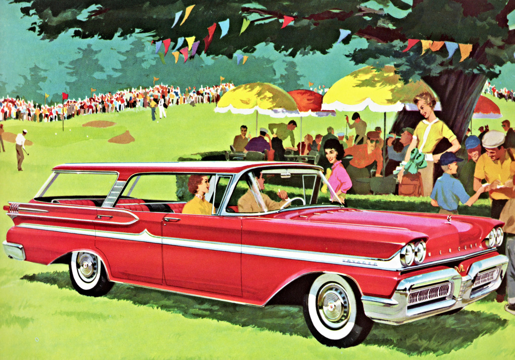 1958 Mercury Hardtop Station Wagon jigsaw puzzle in Cars & Bikes puzzles on TheJigsawPuzzles.com