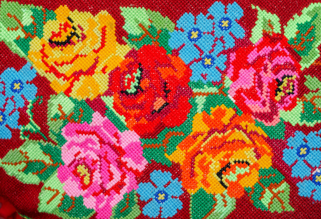 Ukrainian Ethnic Cross-stitch Pattern jigsaw puzzle in Handmade puzzles on TheJigsawPuzzles.com