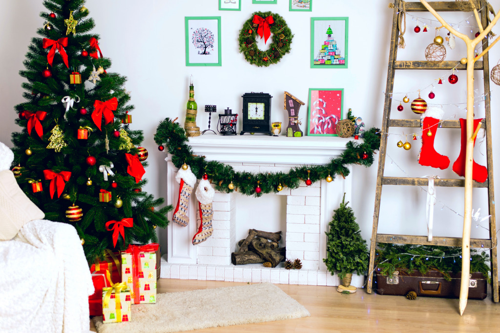 Living Room jigsaw puzzle in Christmas & New Year puzzles on TheJigsawPuzzles.com