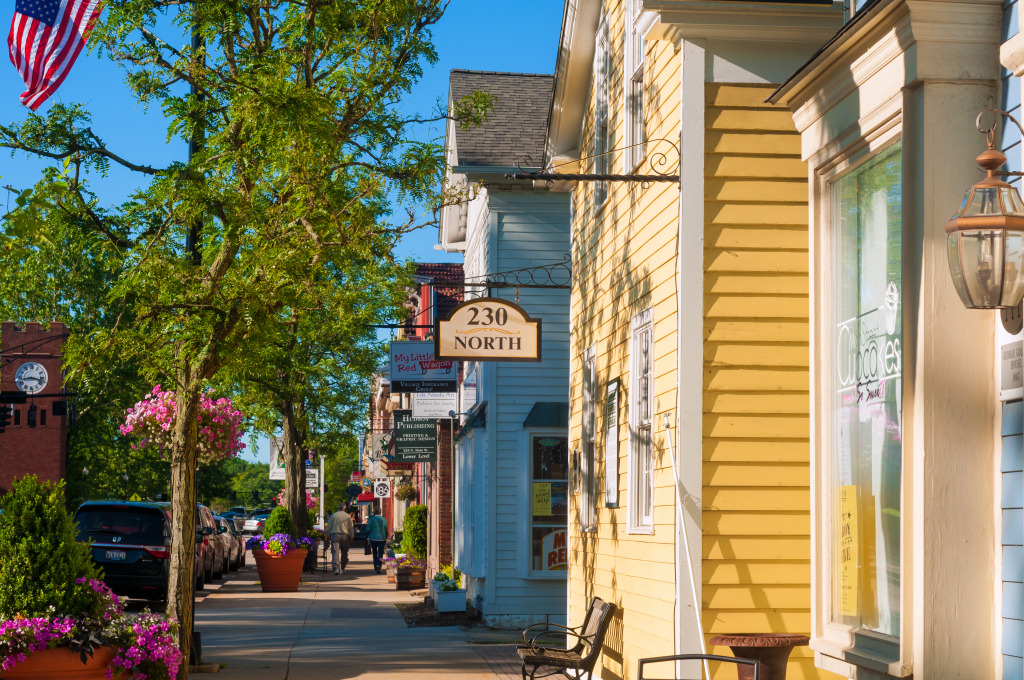 Main Street, Hudson OH jigsaw puzzle in Street View puzzles on TheJigsawPuzzles.com