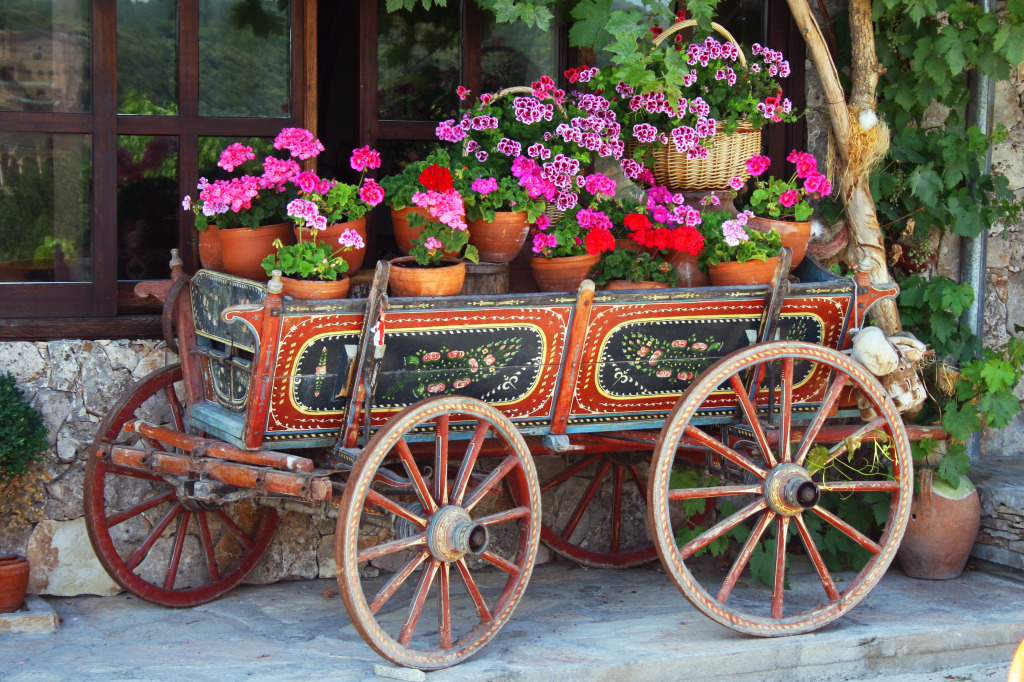 Flower Cart jigsaw puzzle in Flowers puzzles on TheJigsawPuzzles.com