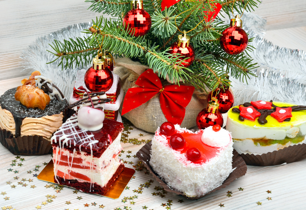 Holiday Cakes jigsaw puzzle in Christmas & New Year puzzles on TheJigsawPuzzles.com