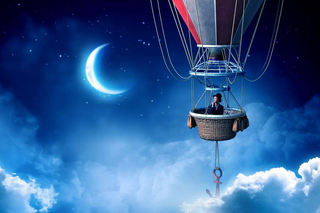 Travelling in the Moonlight jigsaw puzzle in Aviation puzzles on TheJigsawPuzzles.com