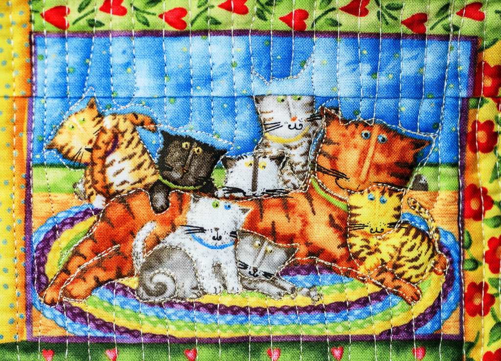 Kitty Quilt jigsaw puzzle in Handmade puzzles on TheJigsawPuzzles.com