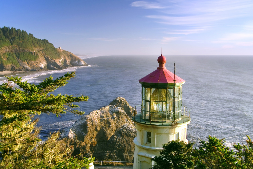 Historic Heceta Lighthouse, Oregon Coast jigsaw puzzle in Great Sightings puzzles on TheJigsawPuzzles.com