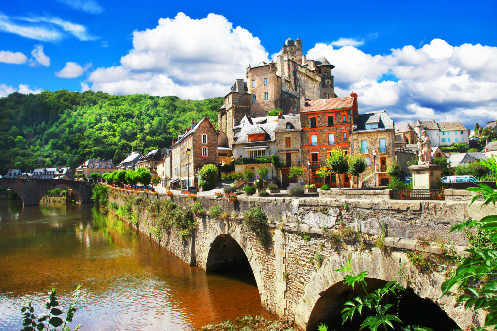 Estaing Village in France jigsaw puzzle in Bridges puzzles on TheJigsawPuzzles.com