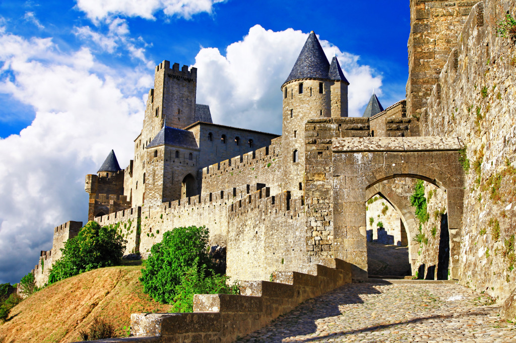 Carcassonne Medieval Castle, France jigsaw puzzle in Castles puzzles on TheJigsawPuzzles.com