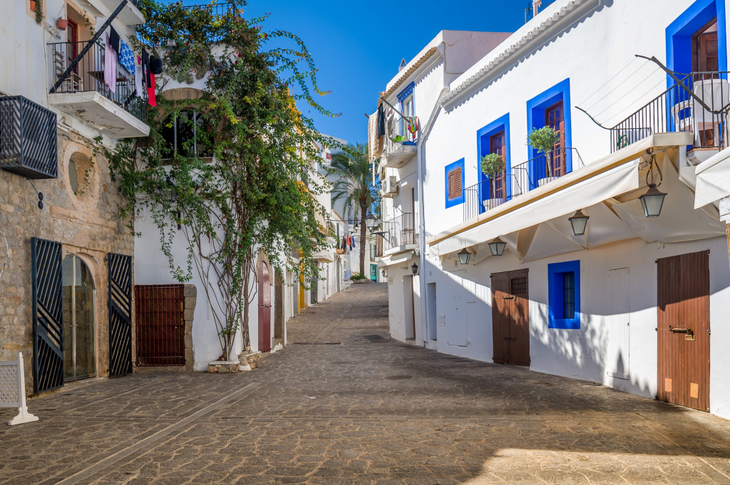 Ibiza Old Town Center, Spain jigsaw puzzle in Street View puzzles on TheJigsawPuzzles.com