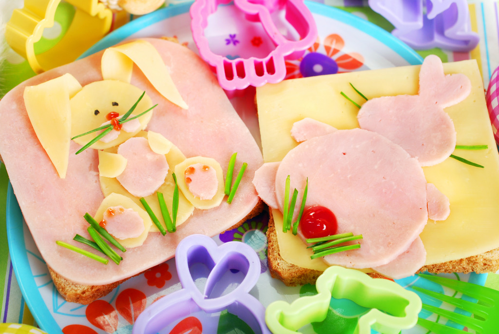 Bunny Sandwiches jigsaw puzzle in Food & Bakery puzzles on TheJigsawPuzzles.com