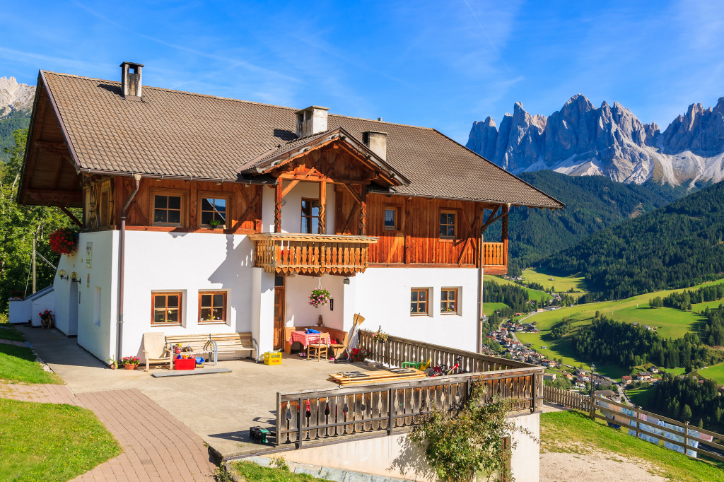 Alpine Chalet, Dolomiti Mountains, Italy jigsaw puzzle in Great Sightings puzzles on TheJigsawPuzzles.com