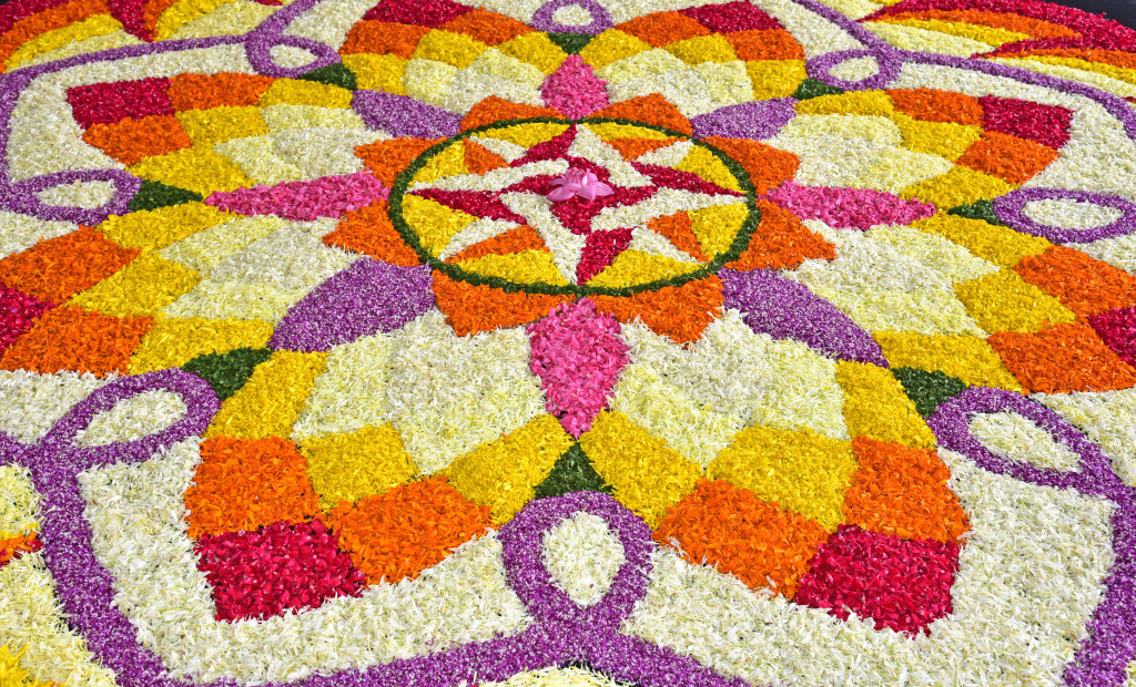 Onam Celebration in Kerala, India jigsaw puzzle in Flowers puzzles on TheJigsawPuzzles.com
