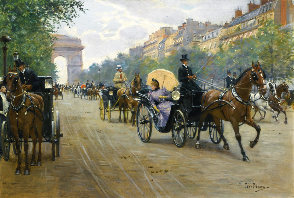 Scene On the Champs-Élysées jigsaw puzzle in Piece of Art puzzles on TheJigsawPuzzles.com