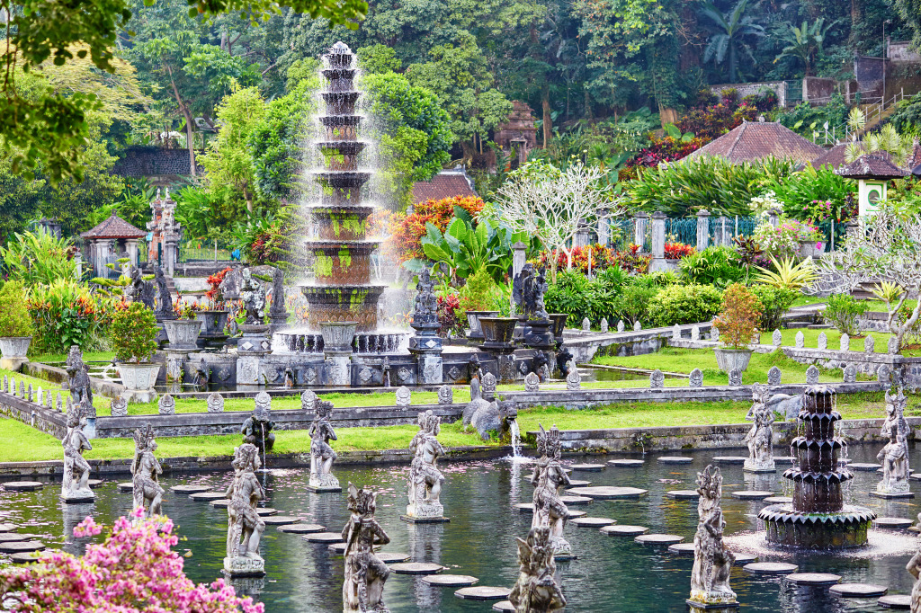 Tirta Gangga Water Palace, Bali, Indonesia jigsaw puzzle in Waterfalls puzzles on TheJigsawPuzzles.com