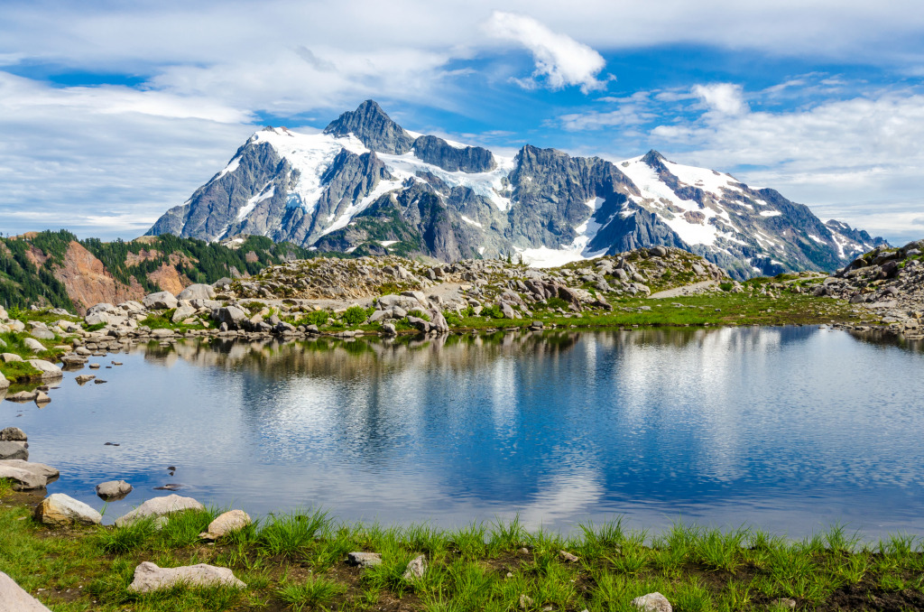 Mount Shuksan, North Cascades NP jigsaw puzzle in Puzzle of the Day puzzles on TheJigsawPuzzles.com