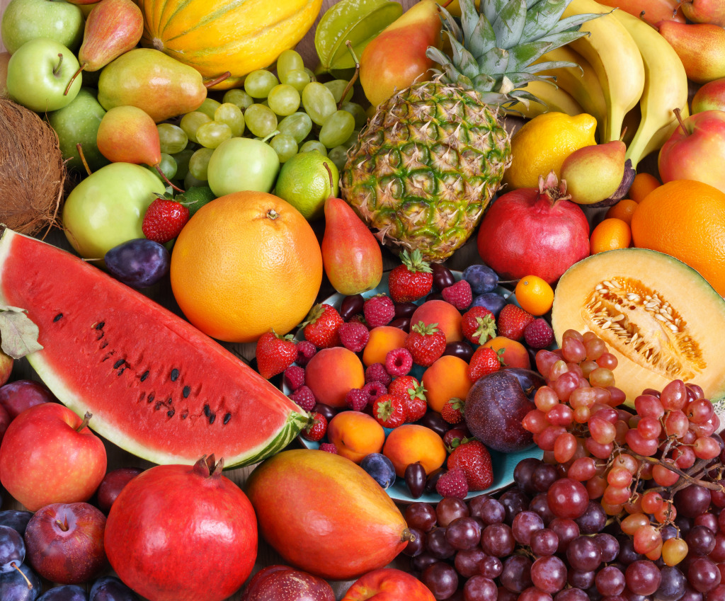 Variety of Fruits at the Market jigsaw puzzle in Fruits & Veggies puzzles on TheJigsawPuzzles.com