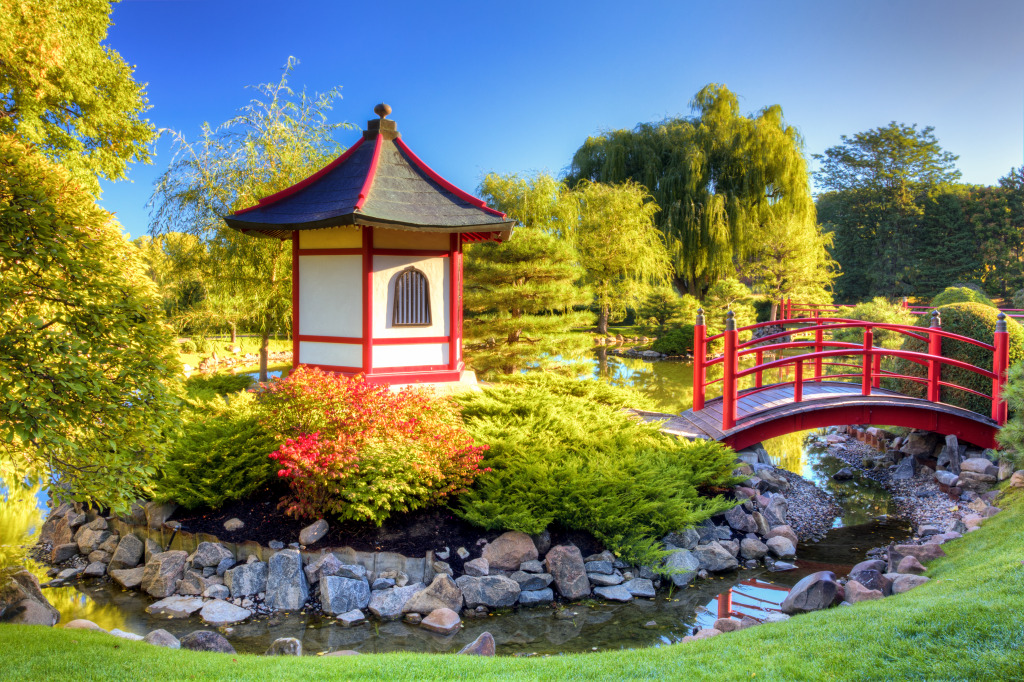 Japanese Garden jigsaw puzzle in Bridges puzzles on TheJigsawPuzzles.com