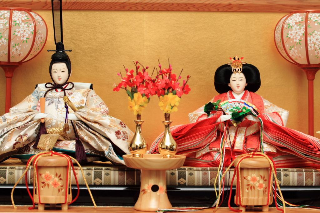 Japanese Hina Dolls jigsaw puzzle in Puzzle of the Day puzzles on TheJigsawPuzzles.com
