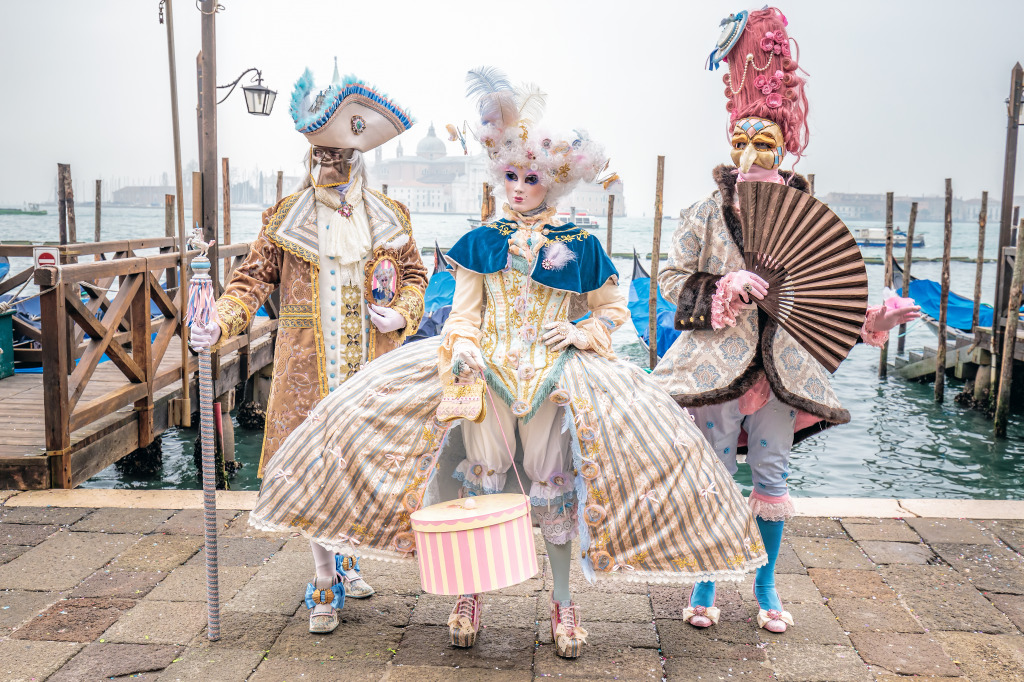 Carnival Trio, Venice, Italy jigsaw puzzle in People puzzles on TheJigsawPuzzles.com