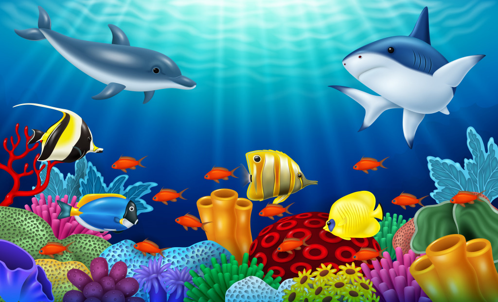 Beautiful Underwater World jigsaw puzzle in Under the Sea puzzles on TheJigsawPuzzles.com