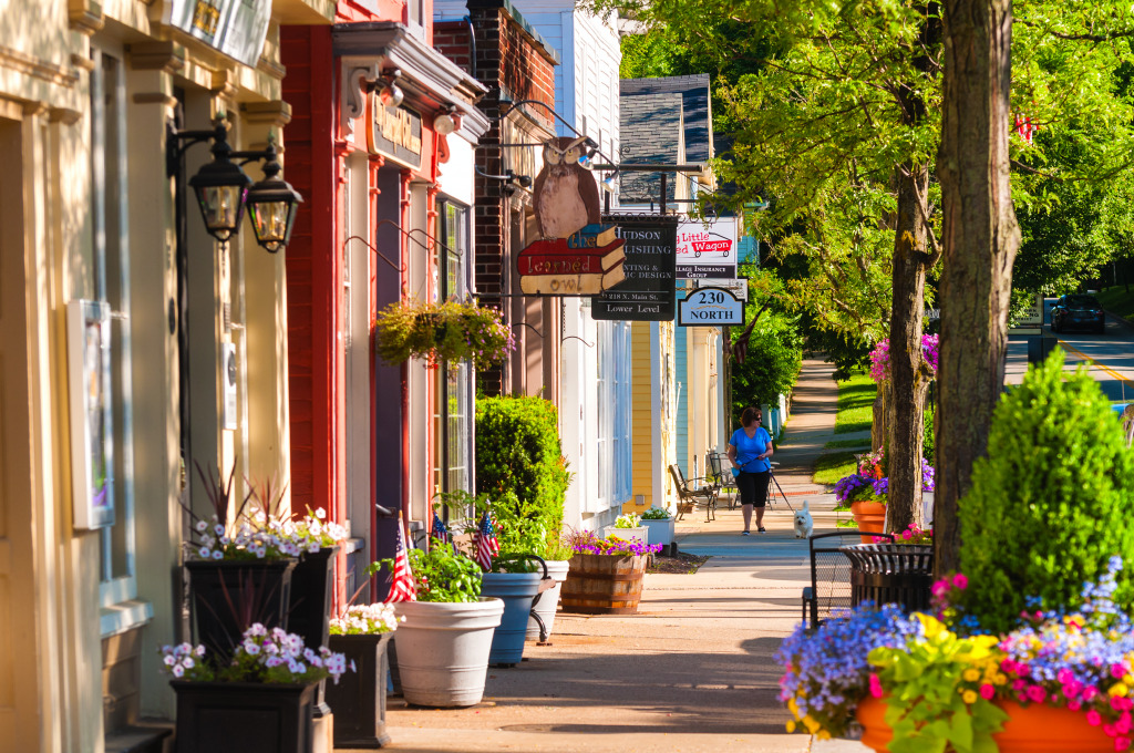 Main Street, Hudson OH jigsaw puzzle in Street View puzzles on TheJigsawPuzzles.com