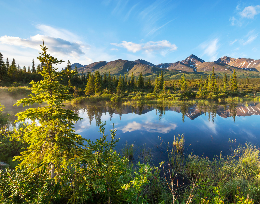 Serenity Lake, Alaska jigsaw puzzle in Great Sightings puzzles on TheJigsawPuzzles.com