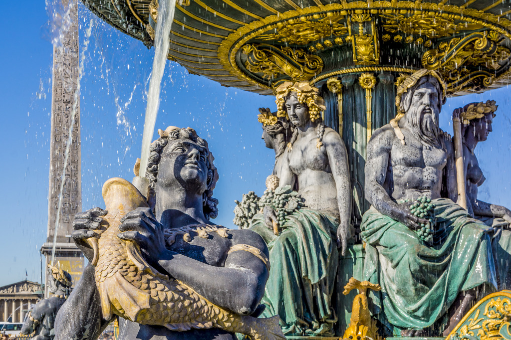 Place de la Concorde Fountain, Paris jigsaw puzzle in Puzzle of the Day puzzles on TheJigsawPuzzles.com