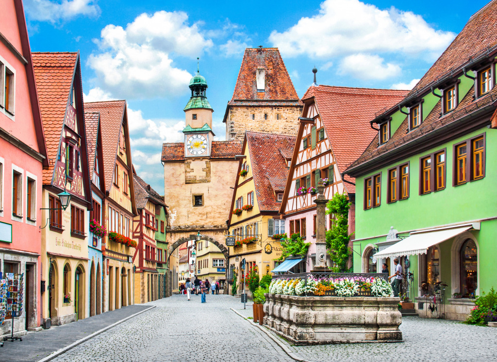 Rothenburg Ob der Tauber, Bavaria jigsaw puzzle in Puzzle of the Day puzzles on TheJigsawPuzzles.com