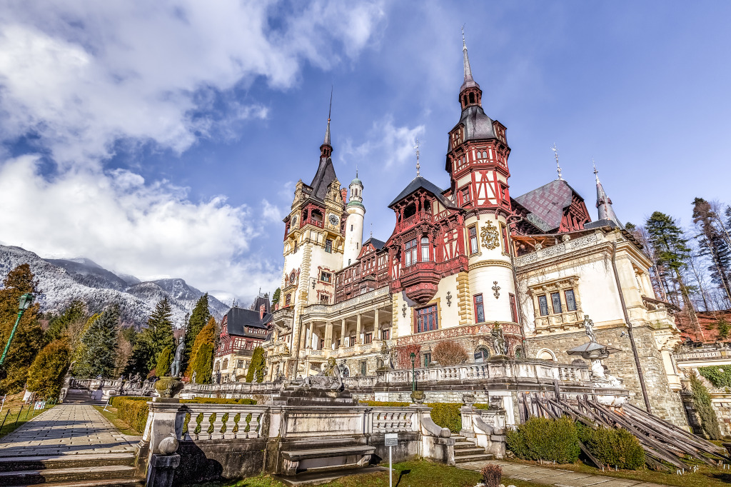 Peles Castle, Sinaia, Romania jigsaw puzzle in Castles puzzles on TheJigsawPuzzles.com