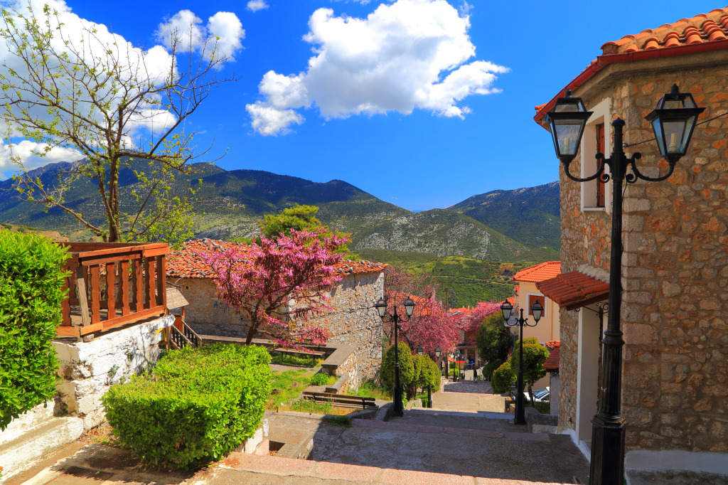 Mountain Town of Arachova, Greece jigsaw puzzle in Great Sightings puzzles on TheJigsawPuzzles.com