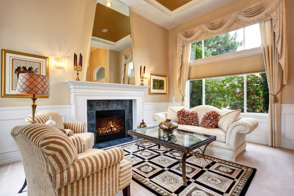 Luxurious Living Room jigsaw puzzle in Puzzle of the Day puzzles on TheJigsawPuzzles.com