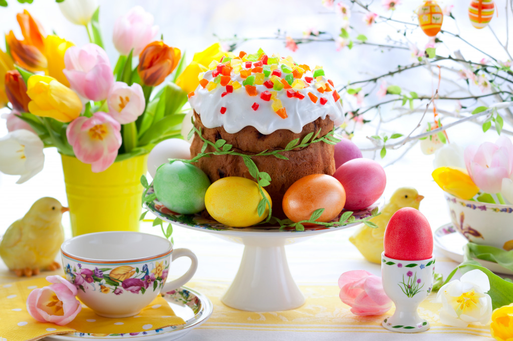 Easter Table jigsaw puzzle in Puzzle of the Day puzzles on TheJigsawPuzzles.com
