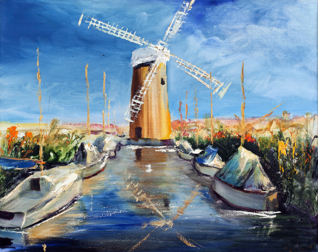Mill Channel With Boats jigsaw puzzle in Piece of Art puzzles on TheJigsawPuzzles.com