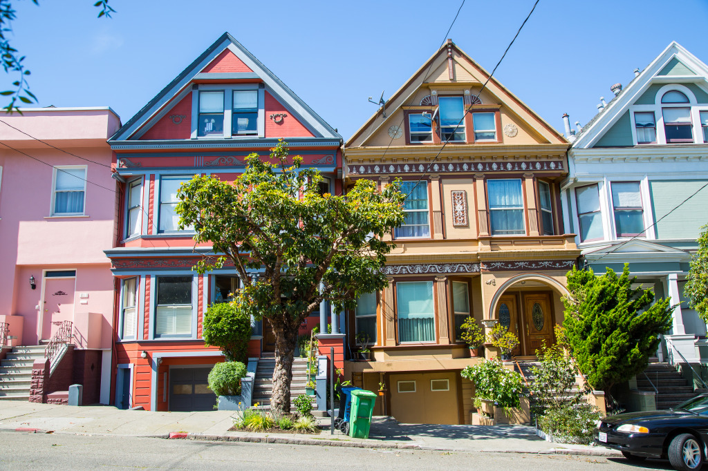 Victorian Houses In San Francisco jigsaw puzzle in Street View puzzles on TheJigsawPuzzles.com