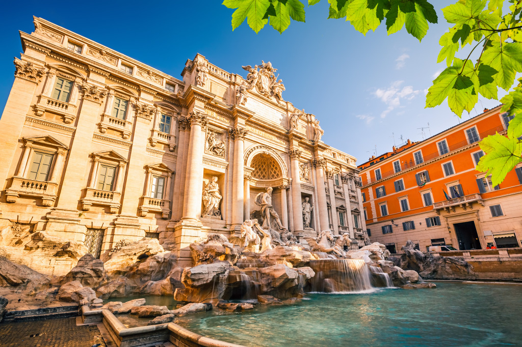 Trevi Fountain in Rome jigsaw puzzle in Waterfalls puzzles on TheJigsawPuzzles.com